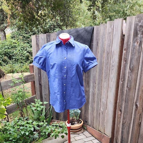 Lands' End Tops - Lands' End Women's Blue Button Down Shirt